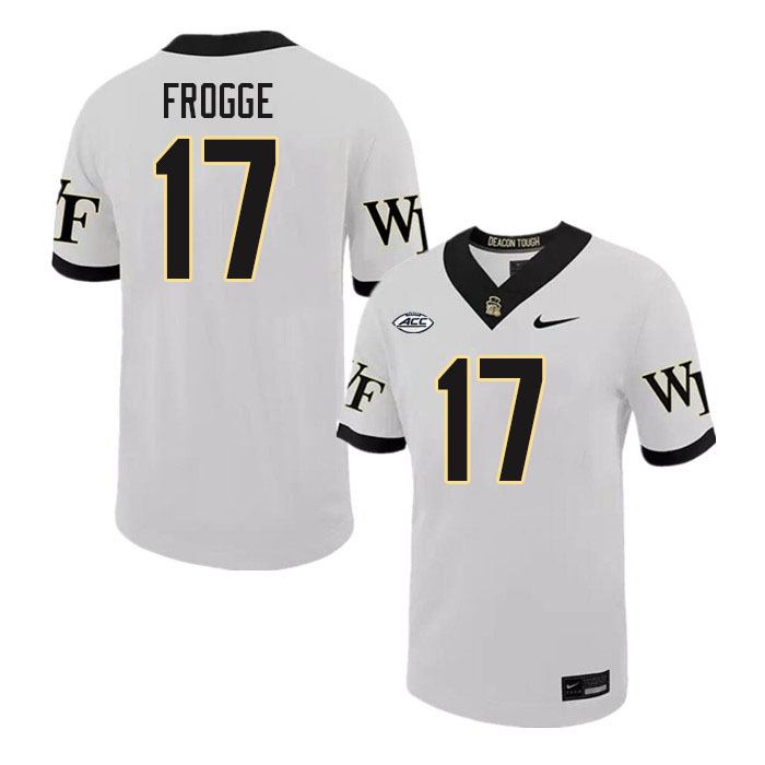 #17 Michael Frogge Wake Forest Demon Deacons College Football Jerseys Stitched-White